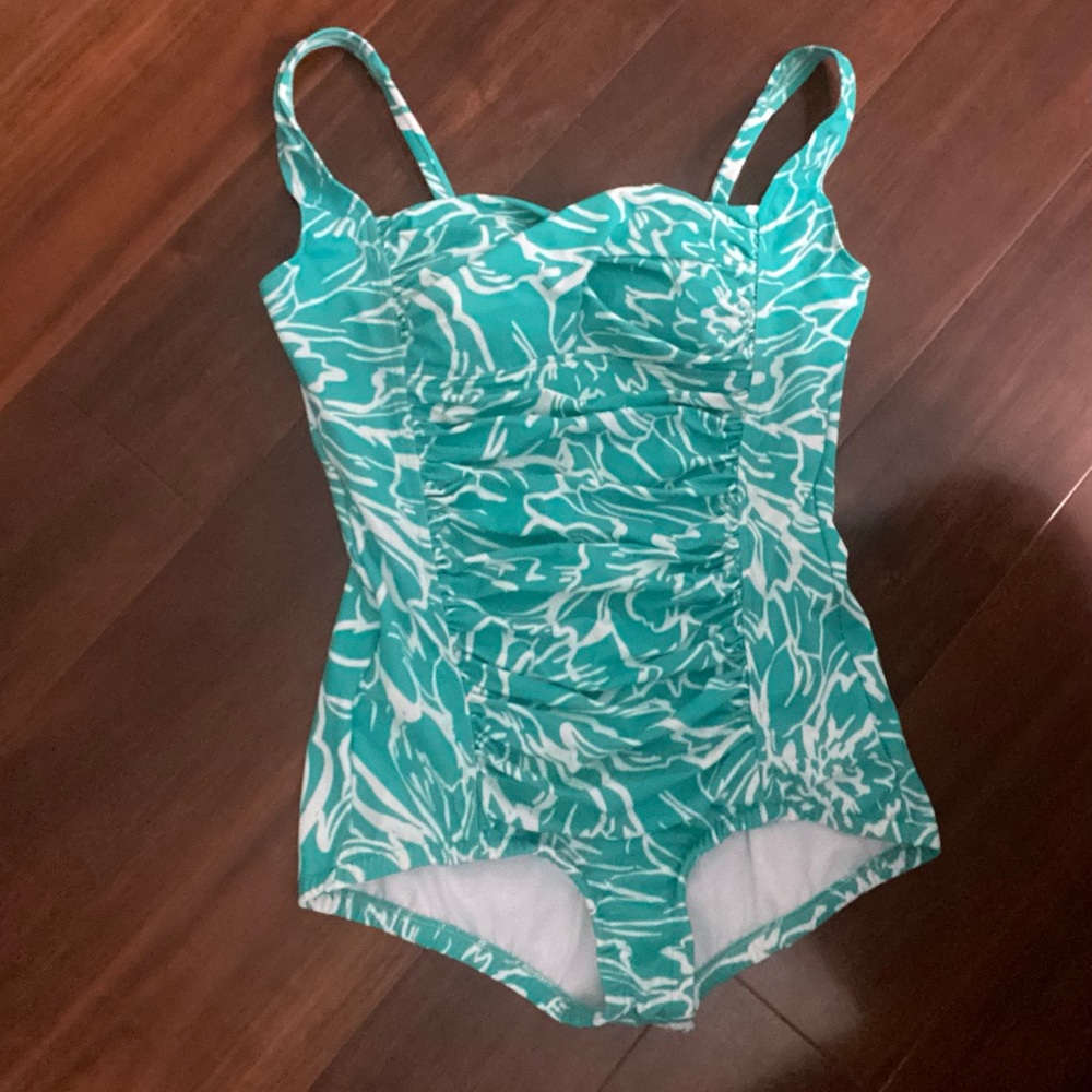 Mint Green Twist Front Tummy Control One Piece Swimsuit